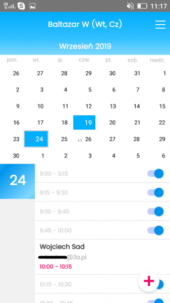 Aplikacja Visit Calendar